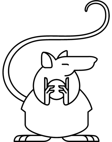 Coloring rat with a coin